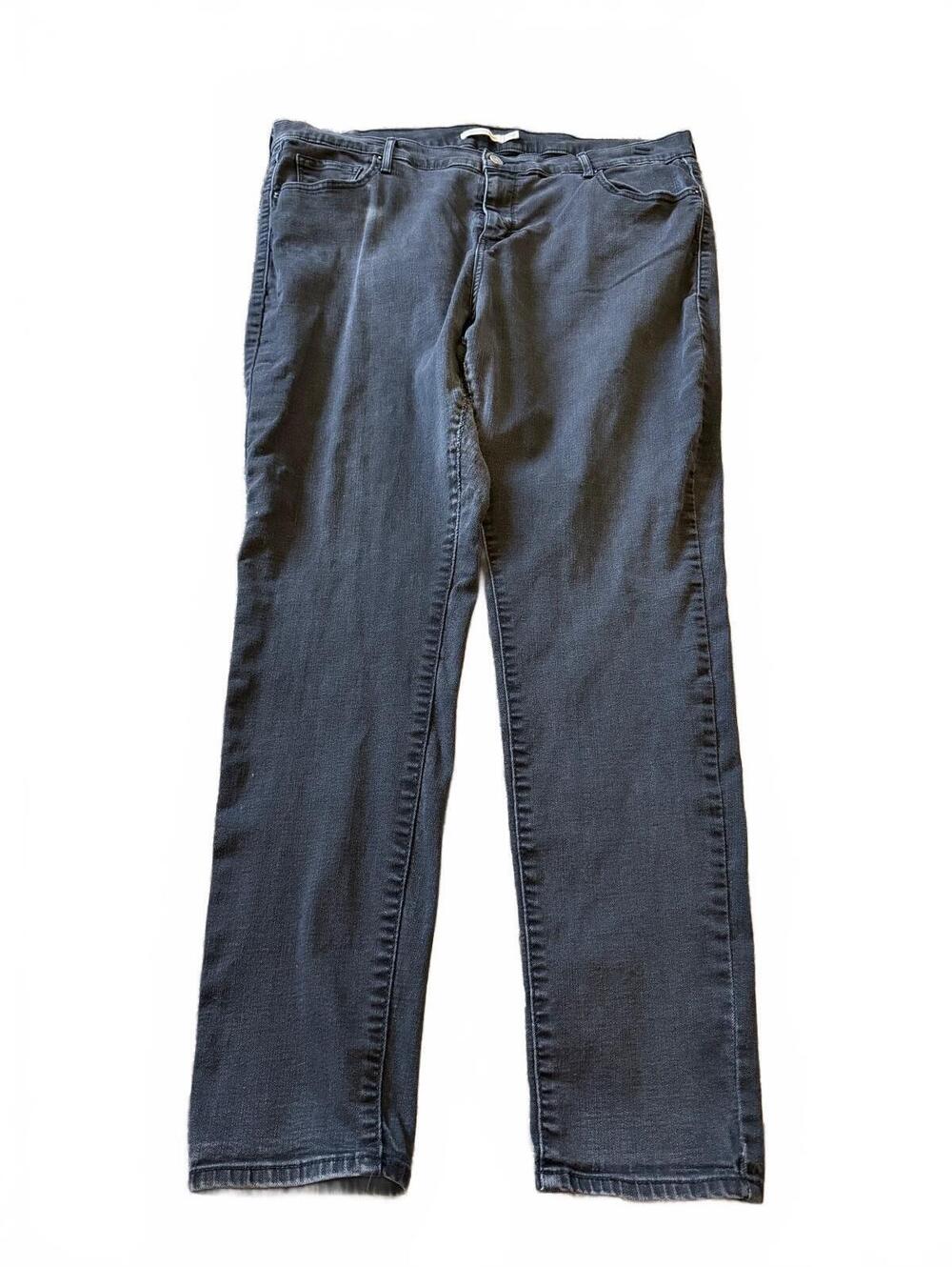 721 High Rise Skinny Jeans Size 20W Black Denim